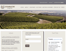 Tablet Screenshot of guarachifamilywines.com